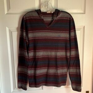 SOLD Vans Striped Hooded Shirt